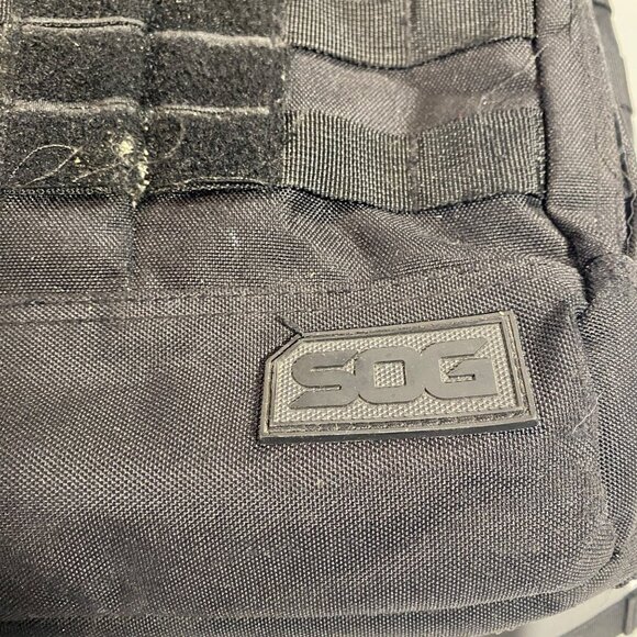 SOG 40L Tactical Backpack Black Durable Nylon Water-Resistant Multiple Compartme - Picture 10 of 10